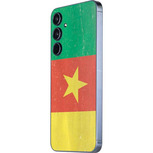 Cameroon Flag Distressed Galaxy A35 5G Skin